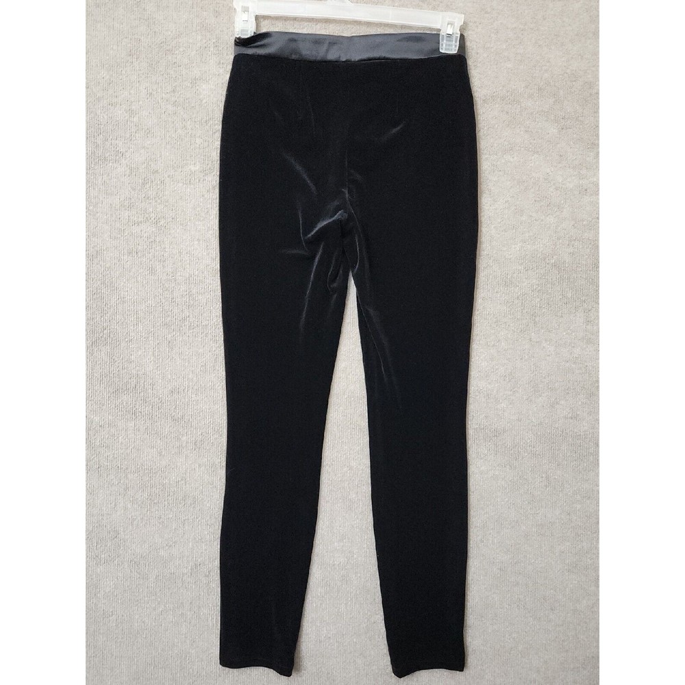 Express Skinny High Rise Velvet Ankle Pants Womens 2 Black Stretch NEW - Picture 3 of 8